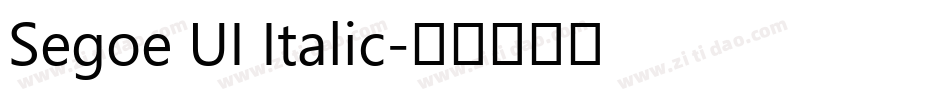 Segoe UI Italic字体转换